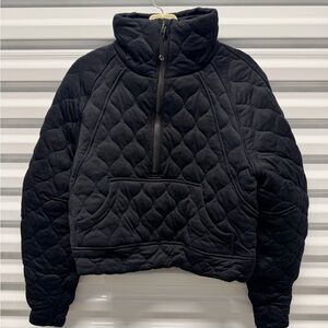 Lululemon Scuba Oversized Quilted Half Zip S/M Black